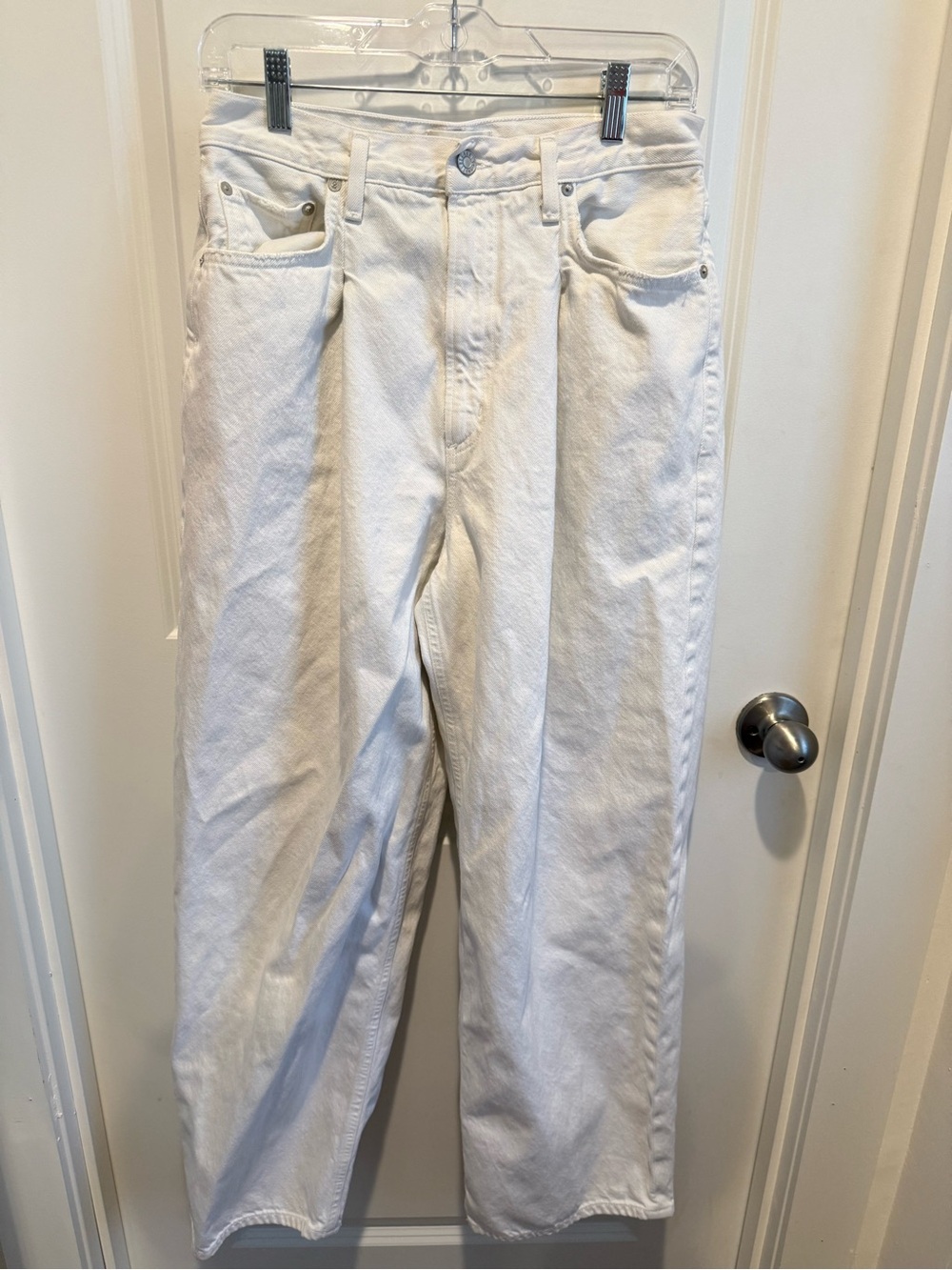 AGOLDE White High Rise Straight Leg Jeans Women’s 27 Premium Denim